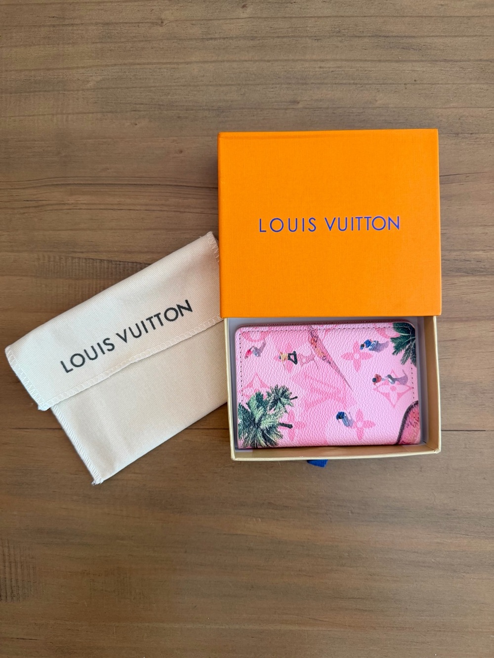 Louis Vuitton Pink Tropical Monogram Card Case